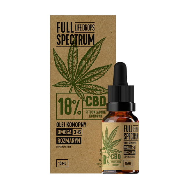 Full Spectrum Olejek Konopny CBD+CBDA 18% krople 15ml