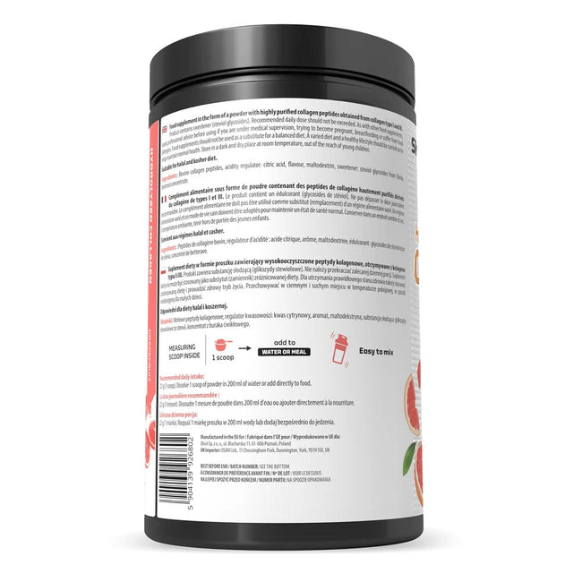 Skill Nutrition Hydrolysed Collagen Type I & III suplement diety w proszku Grapefruit 660g