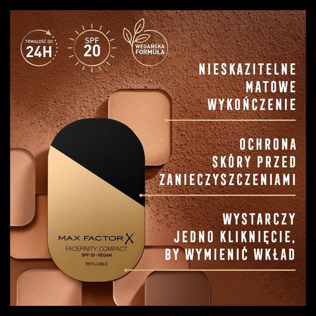 Max Factor Facefinity Compact matujący podkład w kompakcie SPF