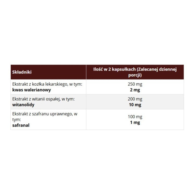 Skoczylas Na Stres ashwagandha + szafran + kozłek lekarski suplement diety 60 kapsułek