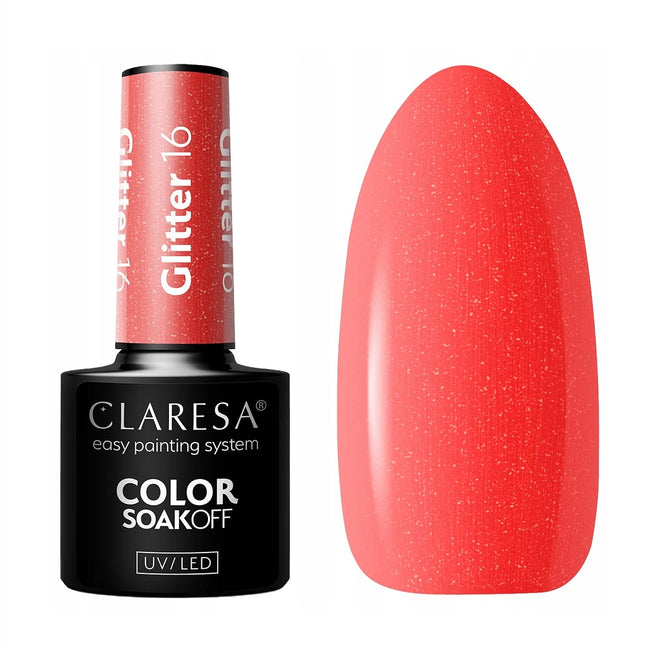 Claresa Color Soak Off UV/LED Glitter lakier hybrydowy 5g