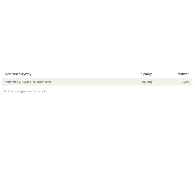 Yango Witamina C kwas L-askorbinowy suplement diety w proszku 100g