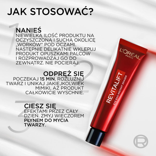 L'Oreal Paris Revitalift Laser Eye Bag Instant Eraser reduktor cieni i worków pod oczami 15ml