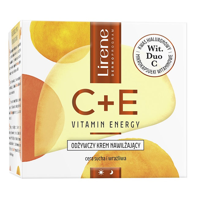 Lirene C+E Vitamin Energy zestaw nawilżająca pianka myjąca 150ml + odżywczy krem nawilżający 50ml