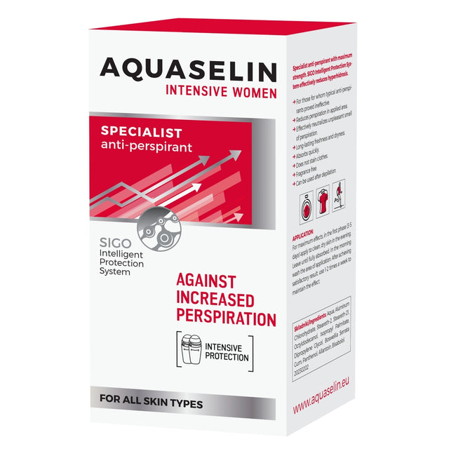 Aquaselin Intensive Women specjalistyczny antyperspirant przeciw zwiększonej potliwości 50ml