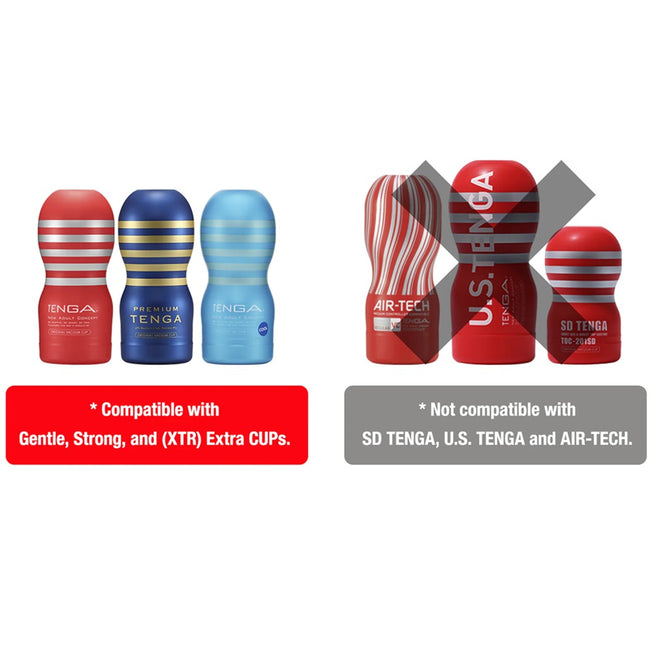 TENGA Cup Vibrator zestaw Cup Vibrator wibrator kubkowy + Original Vacuum Cup jednorazowy masturbator + Premium Vacuum Cup   jednorazowy masturbator