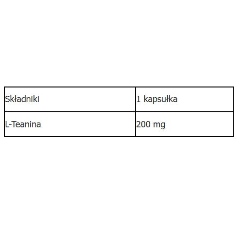 Aliness L-Theanine 200 mg suplement diety 100 kapsułek