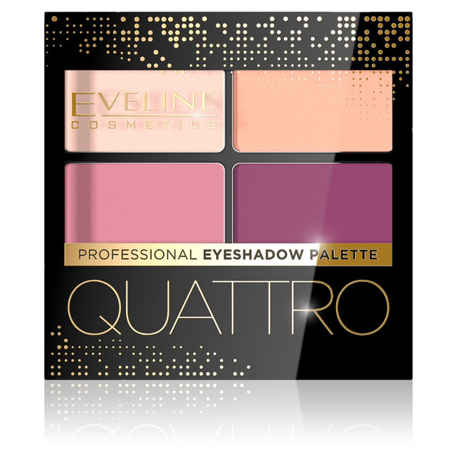 Eveline Cosmetics Quattro Professional Eyeshadow Palette paletka cieni do powiek