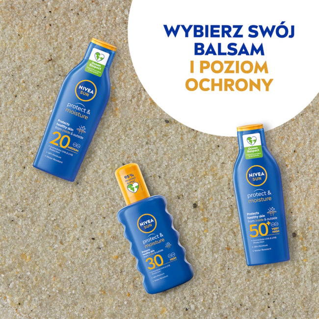 Nivea Sun Protect & Moisture nawilżający balsam w sprayu do opalania SPF30 200ml