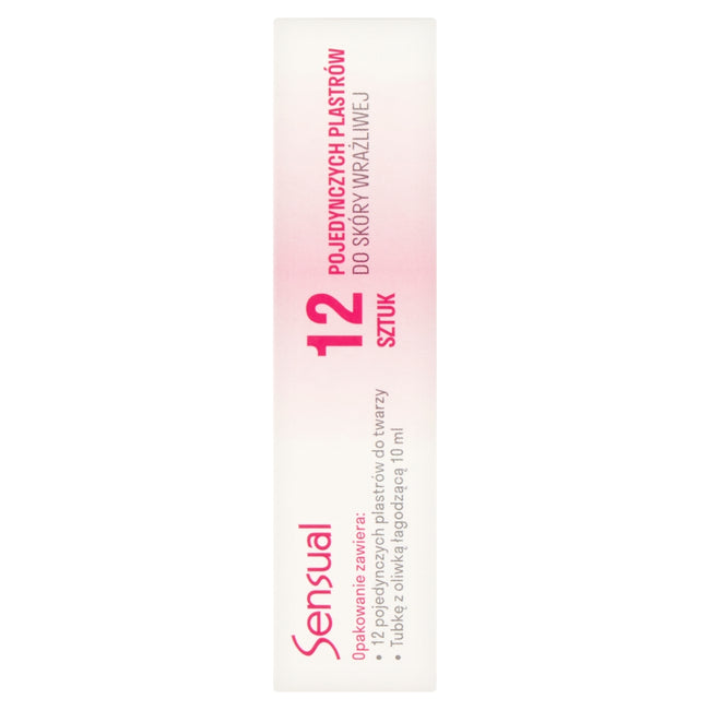 Joanna Sensual hipoalergiczne plastry do depilacji twarzy 12szt + tubka z oliwką łagodzącą 10ml