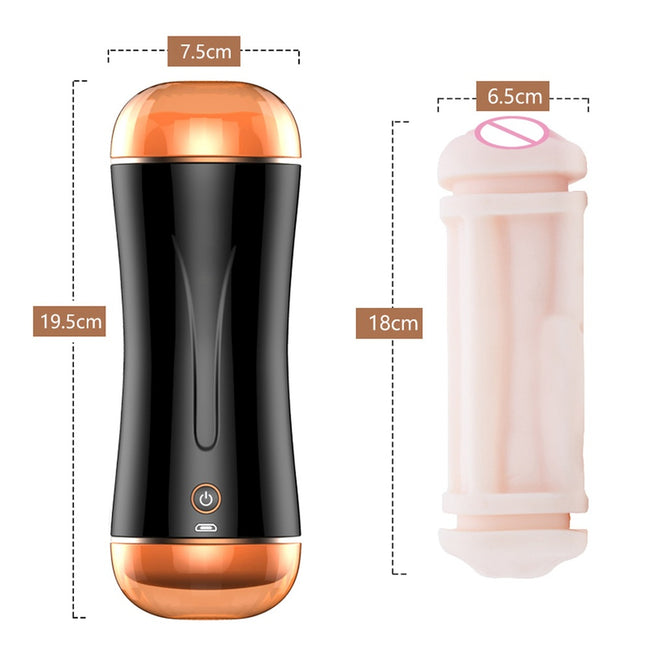 B-Series Fox Vibrating Masturbation podwójny masturbator dla mężczyzn