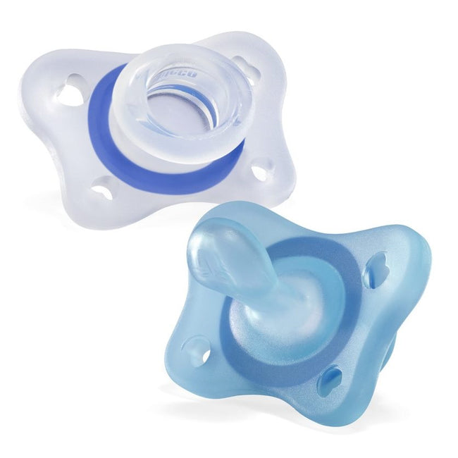 Chicco PhysioForma smoczek silikonowy uspokajający Mini Soft 2-6m Boy 2szt