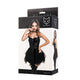 Glossy Elisia zmysłowa sukienka Black L