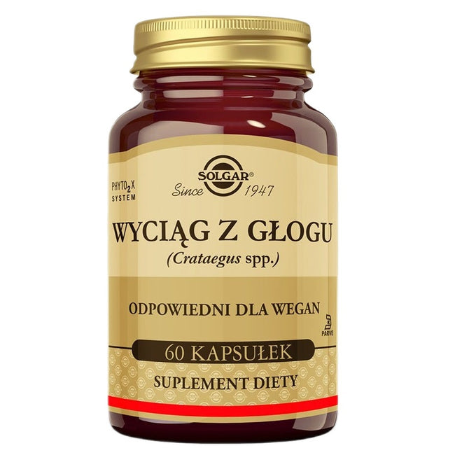 Solgar Wyciąg z głogu suplement diety 60 kapsułek