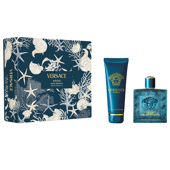 Versace Eros Pour Homme zestaw woda toaletowa spray 100ml + żel pod prysznic 150ml