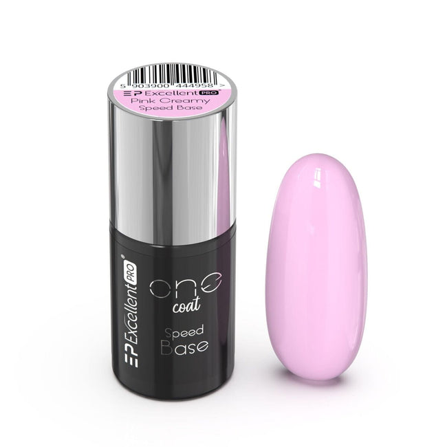 Excellent PRO One Coat Speed Base kryjąca baza hybrydowa Pink Creamy 7g
