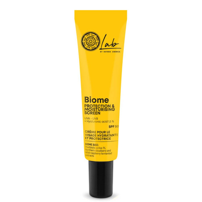 Natura Siberica Lab Biome krem do twarzy z filtrem SPF50 i kwasem hialuronowym 30ml