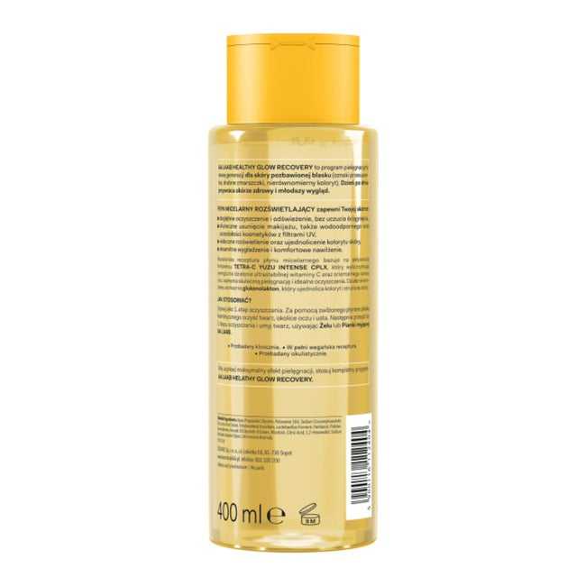 AA LAAB Tetra-C Yuzu rozświetlający płyn micelarny do demakijażu 400ml