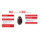 WISH Pharmaceutical Witamina K2 MK-7 200mcg + D3 4000IU 100mcg w oleju MCT suplement diety 120 kapsułek miękkich