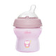 Chicco NaturalFeeling butelka plastikowa ze smoczkiem silikonowym przepływ wolny 0m+ Różowa 150ml