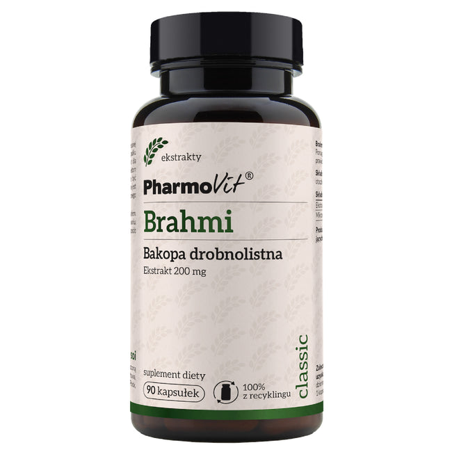Pharmovit Brahmi Bakopa drobnolistna ekstrakt 20:1 suplement diety 90 kapsułek