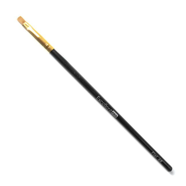 Excellent PRO Pędzelek do żelu Flat #4 Black