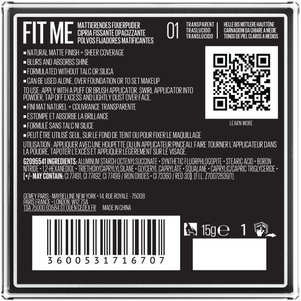 Maybelline Fit Me puder sypki 15g