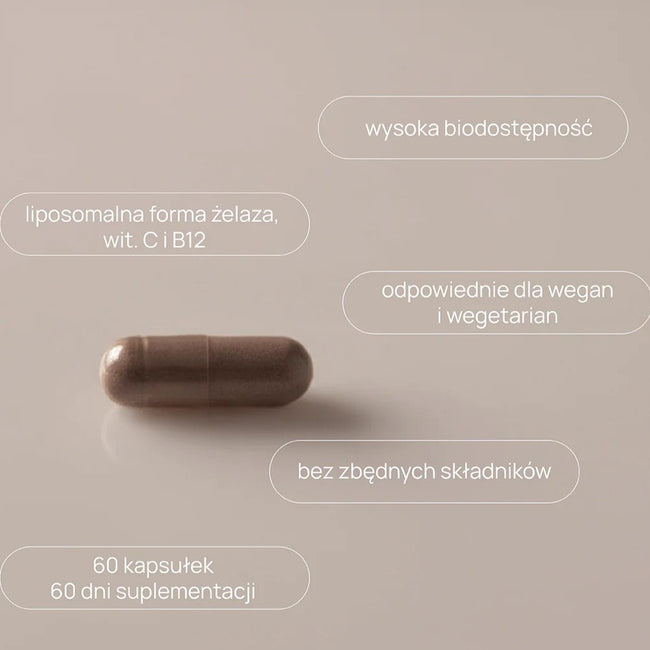 AronPharma Lipo4Me Iron Complex żelazo w kapsułkach suplement diety 60 kapsułek