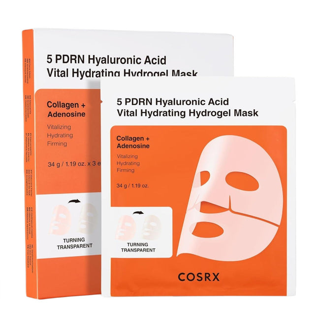 COSRX 5 PDRN Hyaluronic Acid Vital Hydrating Hydrogel Mask hydrożelowa maseczka w płachcie z kwasem hialuronowym 3szt.