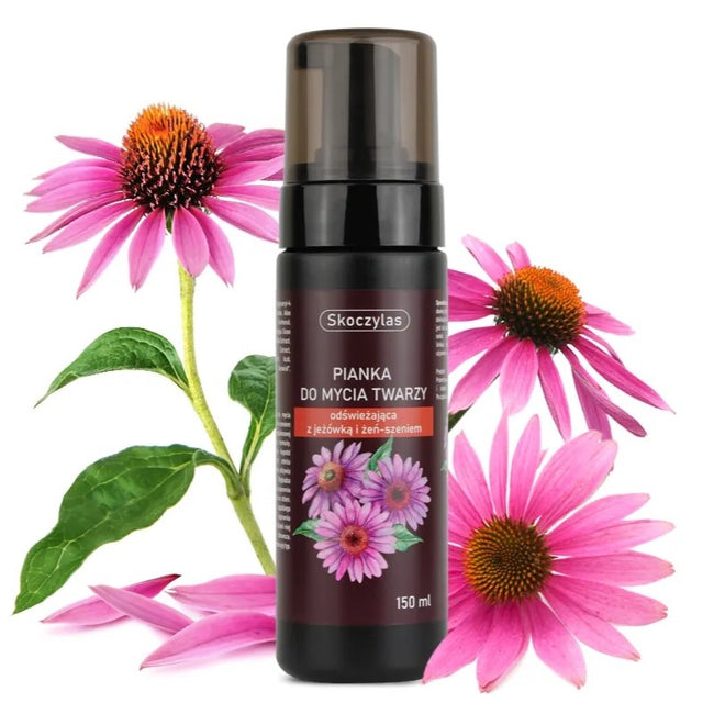 Skoczylas Pianka do mycia twarzy odświeżająca z jeżówką i żeń-szeniem 150ml