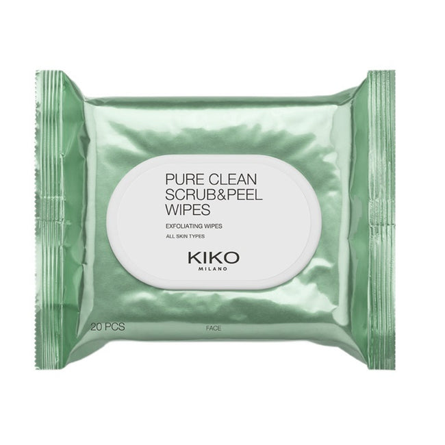 KIKO Milano Pure Clean Scrub&Peel Wipes złuszczające i odświeżające chusteczki do twarzy 2w1 20szt
