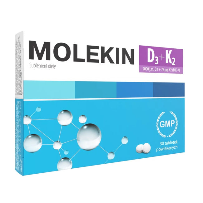 Molekin D3+K2 suplement diety 30 tabletek powlekanych