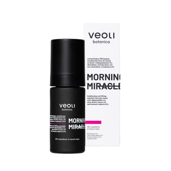 Veoli Botanica Morning Miracle rozświetlająco-liftingujący senolityczny krem do twarzy na dzień 30ml