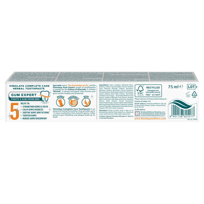 Himalaya Complete Care Gum Expert ziołowa pasta do zębów na krwawiące dziąsła 75ml
