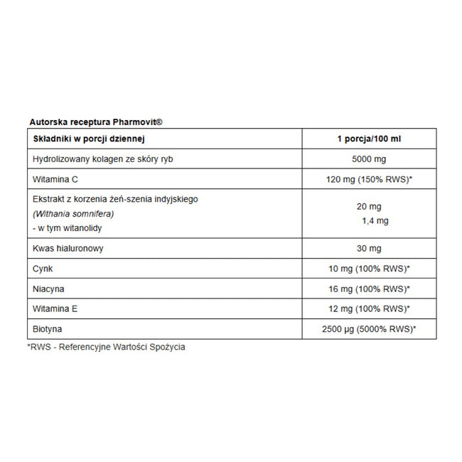 Pharmovit Kolagen rybi 5000mg Supples & Go suplement diety w płynie 100ml