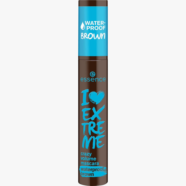 Essence I Love Extreme Crazy Volume Mascara Waterproof brązowa maskara pogrubiająca do rzęs