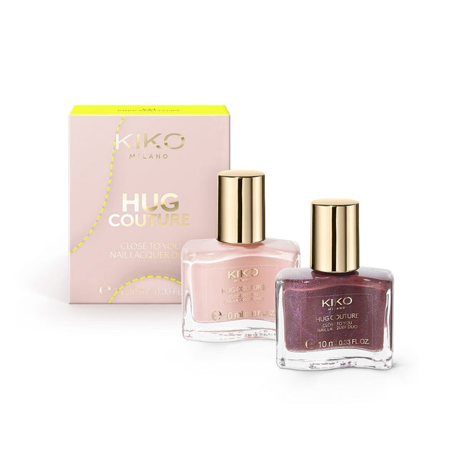 KIKO Milano Hug Couture Close To You Nail Lacquer Duo zestaw neutralna baza i błyszczący topper 2x10ml