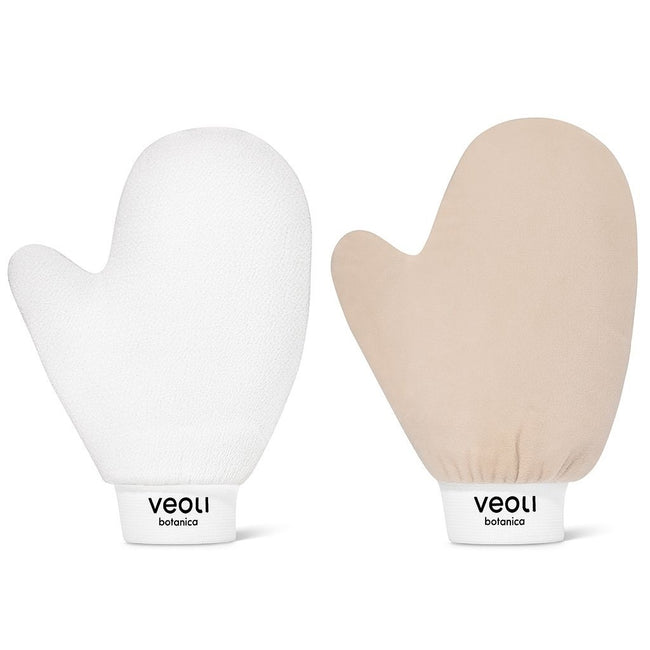 Veoli Botanica Zestaw rękawic do aplikacji samoopalacza i peelingu I Glove Peel & I Glove Tan