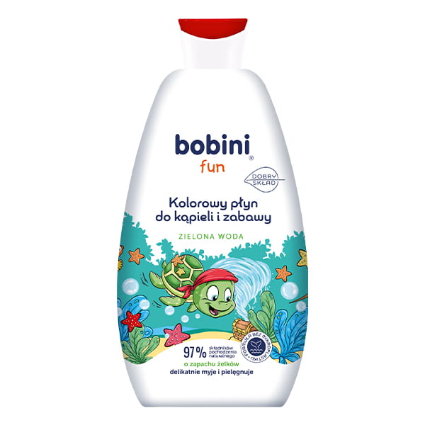 Bobini Fun kolorowy płyn do kapieli i zabawy Zielona Woda 500ml