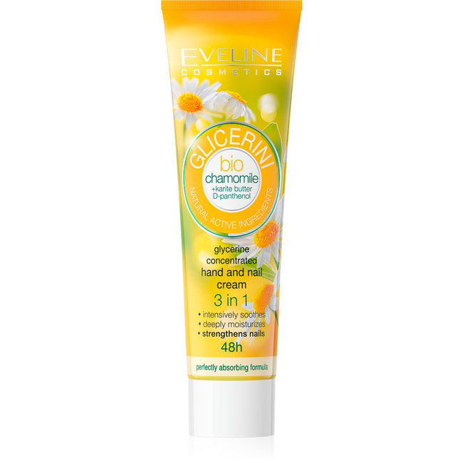 Eveline Cosmetics Glicerini glicerynowy skoncentrowany krem do rąk i paznokci Bio Rumianek 100ml