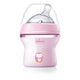 Chicco NaturalFeeling butelka plastikowa ze smoczkiem silikonowym przepływ wolny 0m+ Różowa 150ml
