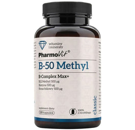 Pharmovit B-50 Methyl B-Complex Max+ suplement diety 120 kapsułek
