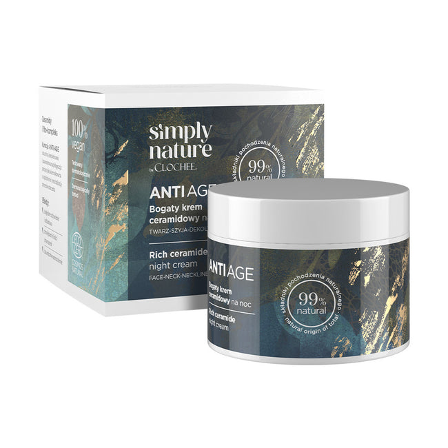 Clochee Simply Nature bogaty krem ceramidowy na noc 50ml