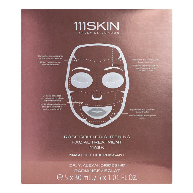 111Skin Rose Gold rozświetlająca maseczka w płachcie 5x30ml