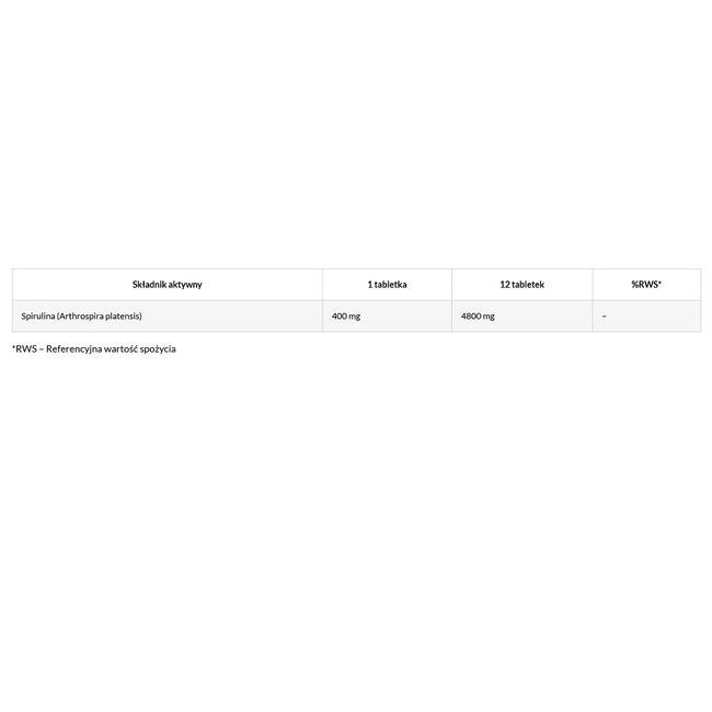 Big Nature Bio Spirulina suplement diety 200 tabletek