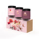 HiSkin Lady Flowers zestaw sól do kąpieli 200ml + peeling do ciała 200ml + masło do ciała 200ml