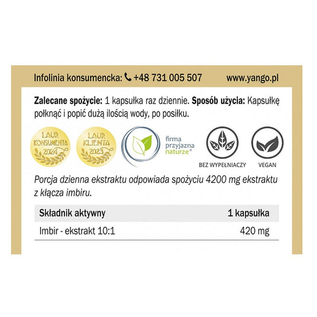 Yango Imbir suplement diety 90 kapsułek