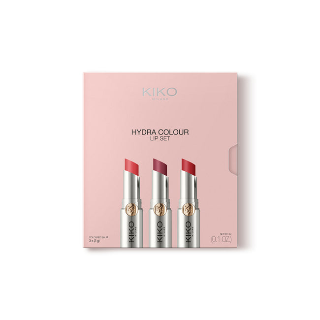 KIKO Milano Hydra Colour Lip Set zestaw 3 kolorowych balsamów do ust o działaniu nawilżającym
