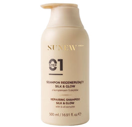 SunewMed+ Silk & Glow szampon regenerujący z kompleksem 5 olejków 500ml