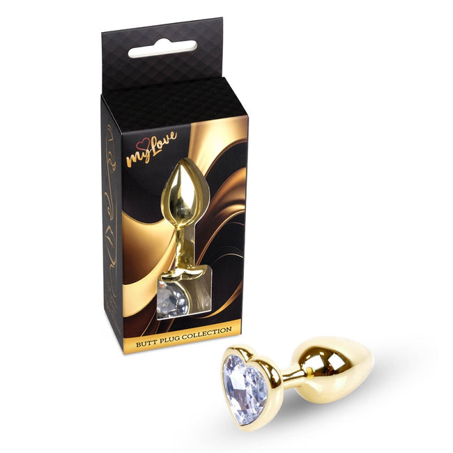 MyLove Butt Plug Collection Jewellery Heart metalowy korek analny Gold Heart